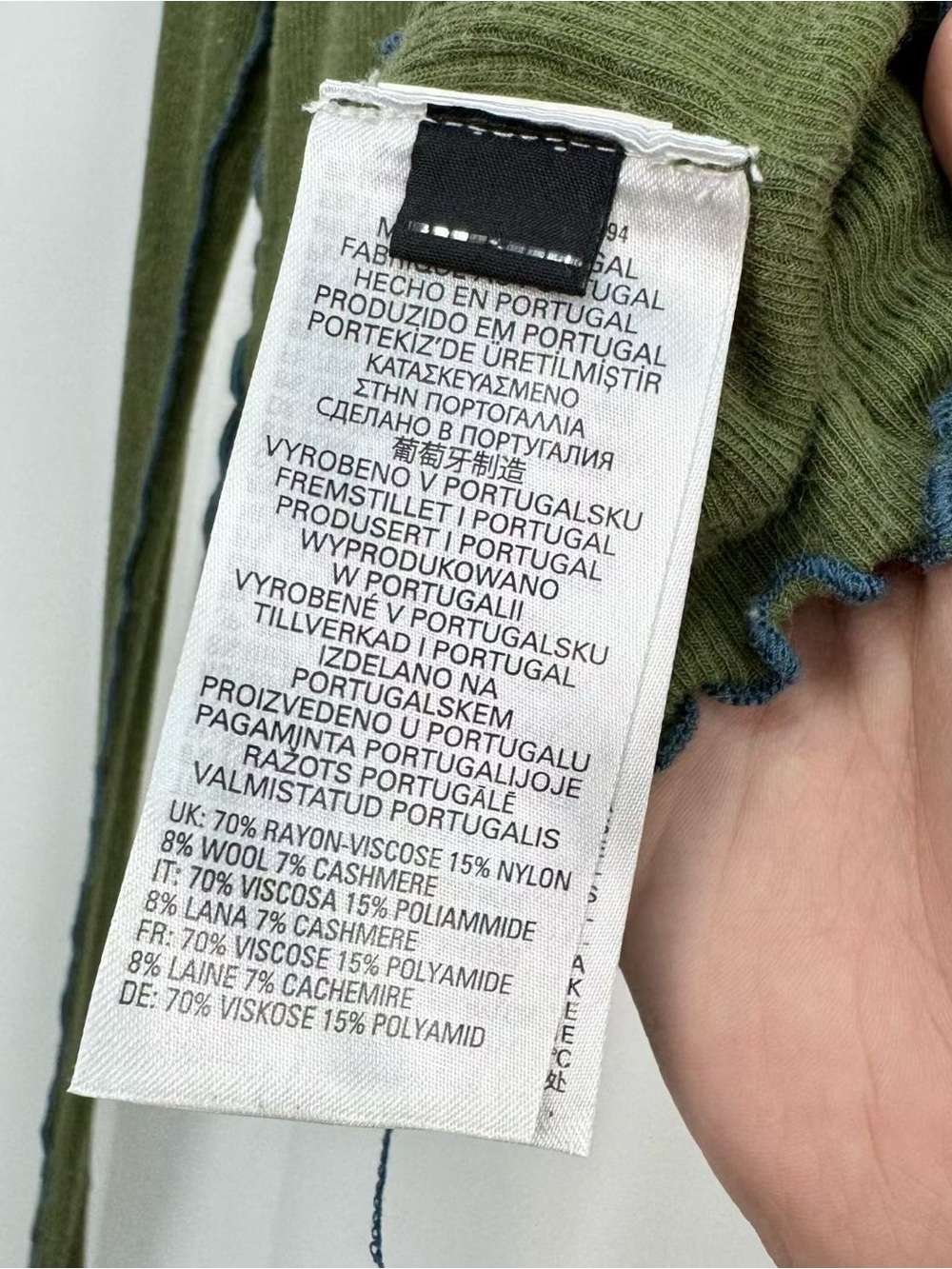 🚩steal Diesel Olive Green Cropped V-Neck Button-Up Cardigan - Picture 4 of 4